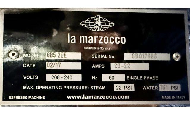 Espresso Machines La Marzocco GB5 S