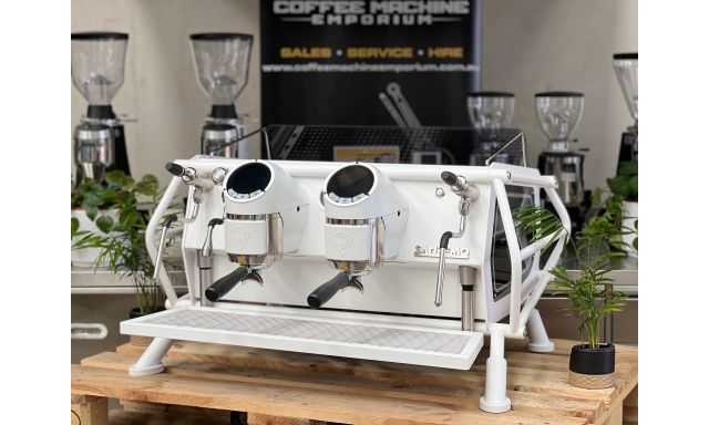 Espresso Machines San Remo Cafe Racer full white 2 group