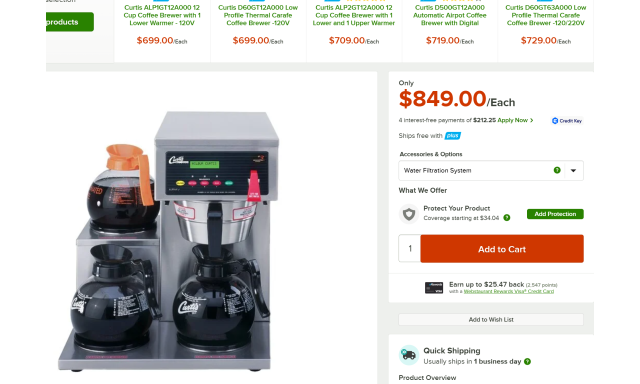 Modular Brewing Systems Wilbur Curtis ALP3GTL12A000